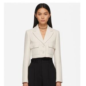Jason Wu Pinstripped Cropped Jacket